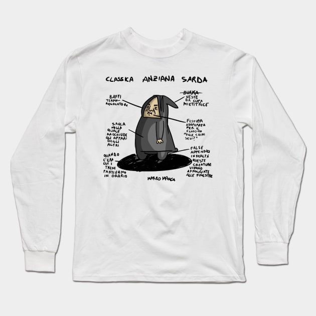 Classica vecchietta sarda Long Sleeve T-Shirt by The dude